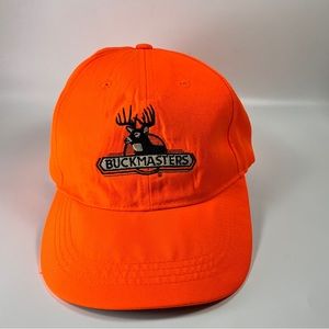 Buckmasters Blaze Safety Orange Adjustable Straphook Hat Cap Hunt Fish OSFA